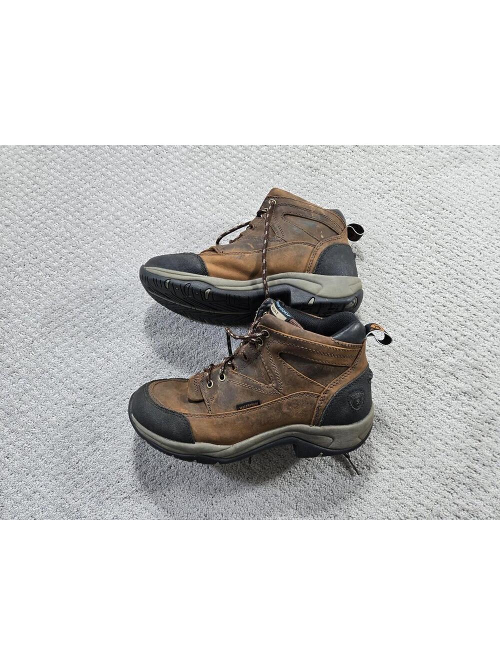 Ariat Terrain Boots Mens 7B Brown Waterproof Hiking Leather Womens 9 Shoes Trail